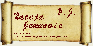 Mateja Jemuović vizit kartica